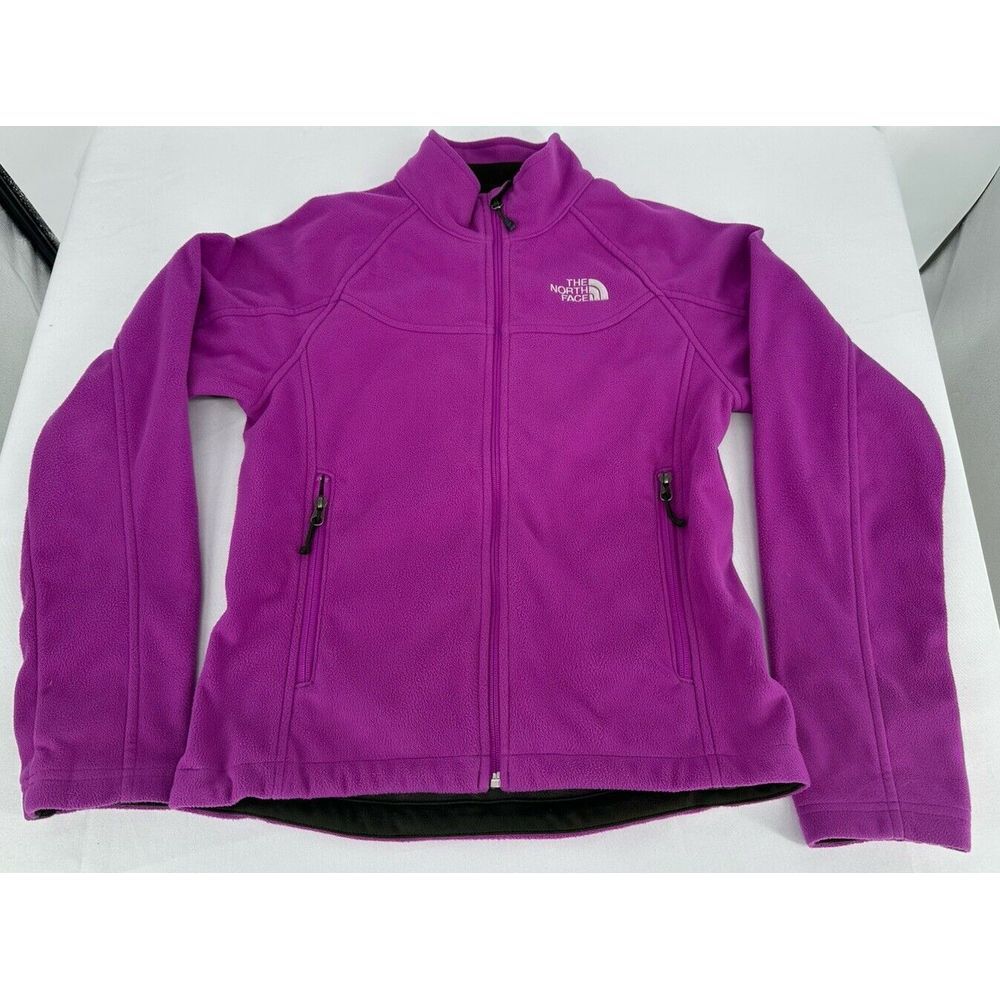 The North Face Softshell Fleece Winter Jacket Zip Up Women's size Small‎ Purple